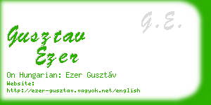 gusztav ezer business card